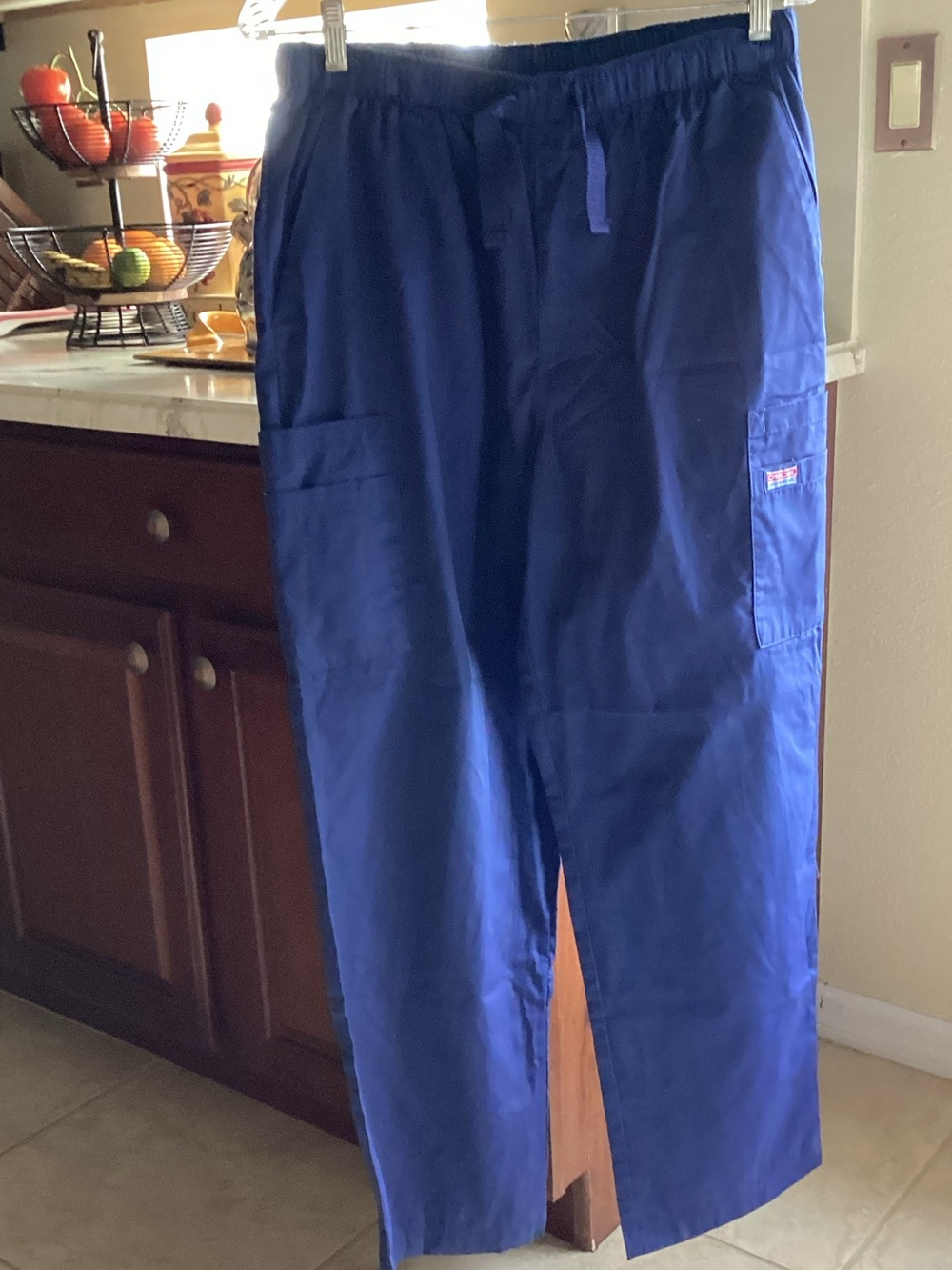 Cherokee Royal Blue Women's Cargo Scrub Pants 30” Inseam